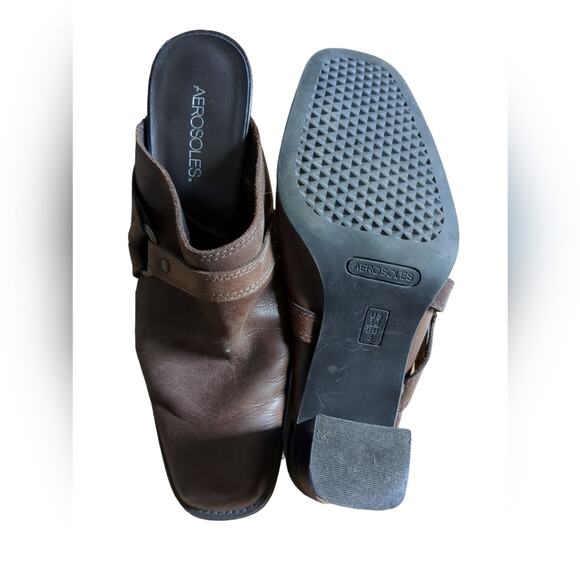 Aerosoles Leather Mules SZ 10 US - Picture 3 of 4
